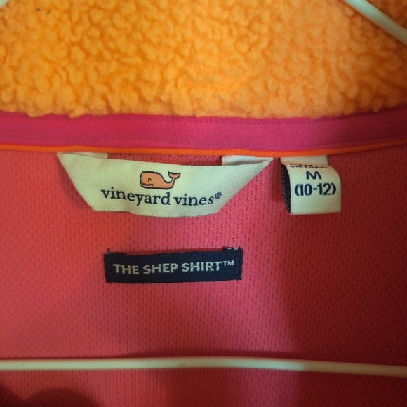 Vineyard Vines Kids Orange and Pink Quarter-Zip - Picture 4 of 6